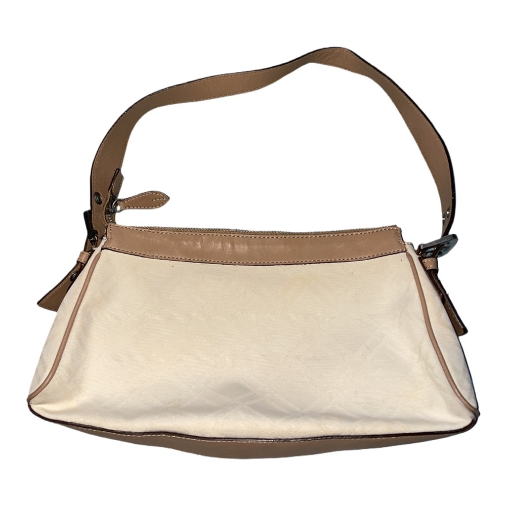 Jones New York Genuine Leather Cream Shoulder Bag